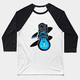 Light Bulb Blue Shadow Silhouette Anime Style Collection No. 424 Baseball T-Shirt